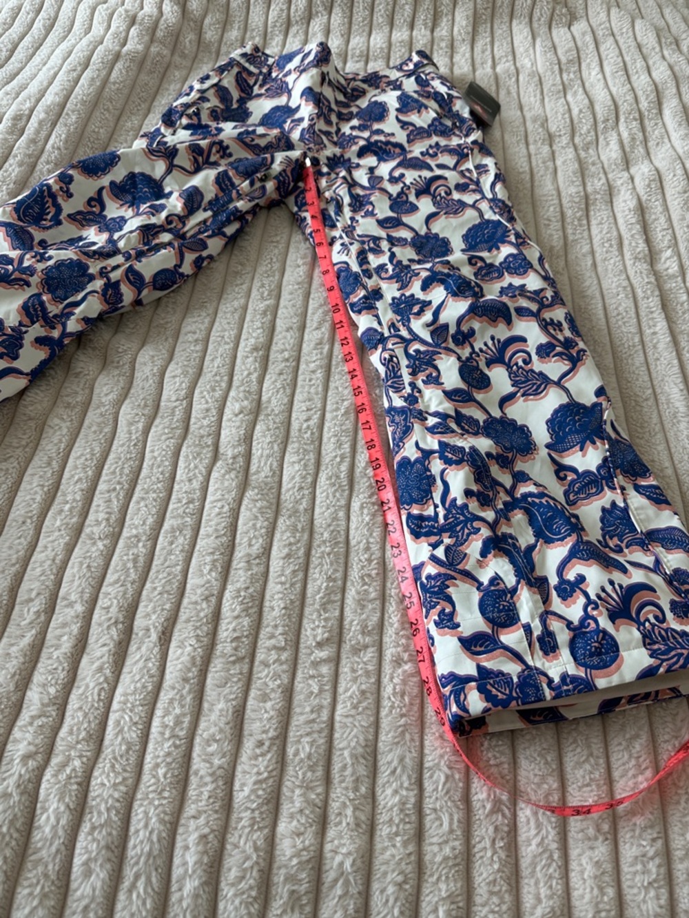 NWT Free People Floral Print Snow Pants | Blue Pink White Ski Snowboard Pant - Picture 6 of 17
